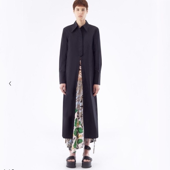 3.1 Phillip Lim Long Shirt Jacket Modern Minimalist Black NWT - Picture 11 of 13